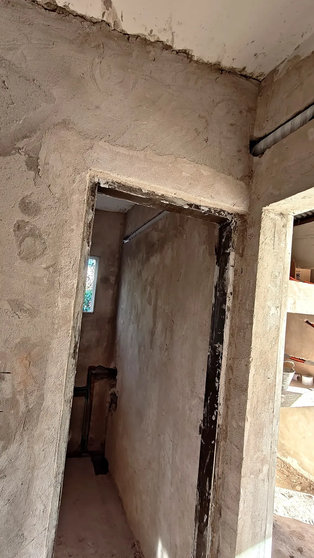 Recorrido de cañerías dejado en obra